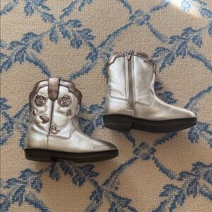 Zara Silver Kids' Cowboy Boots